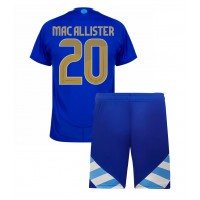 Maglia Calcio Argentina Alexis Mac Allister #20 Seconda Divisa Bambino Copa America 2024 Manica Corta (+ pantaloncini)